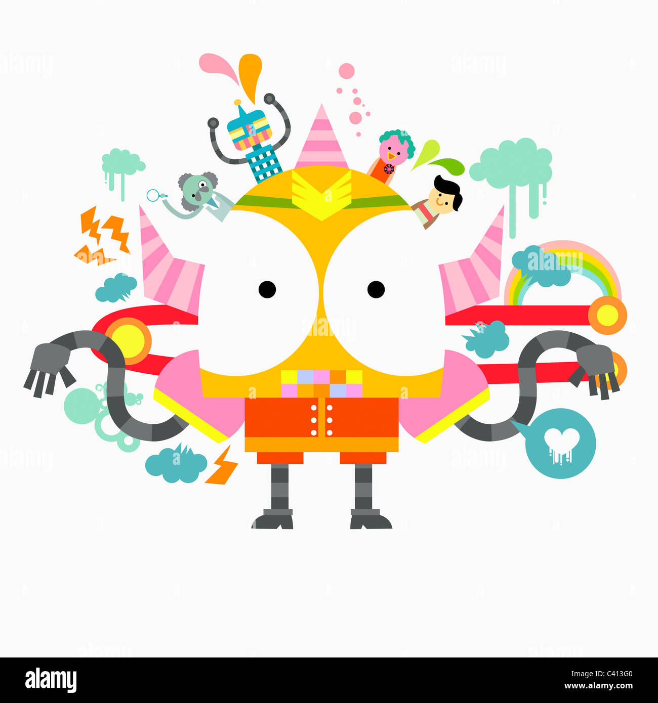 Caratteri creativi illustrazione Foto Stock