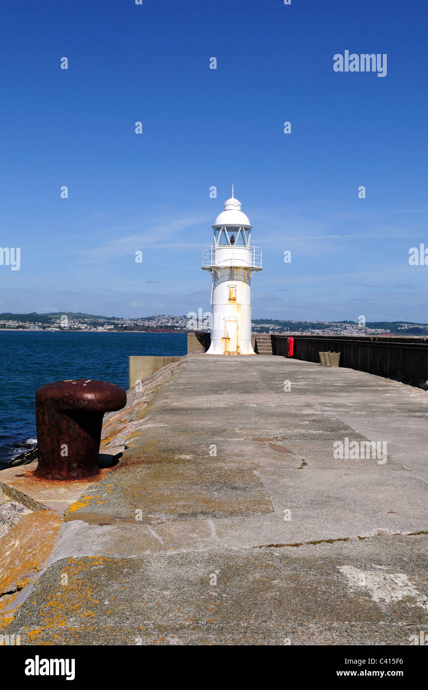 Brixham Faro del porto di Brixham Devon England Regno Unito GB Foto Stock