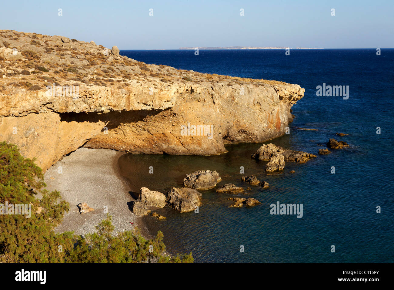 La città di Makry Gialos e le aree circostanti nel sud di Creta, Grecia, l'Europa. Foto Stock