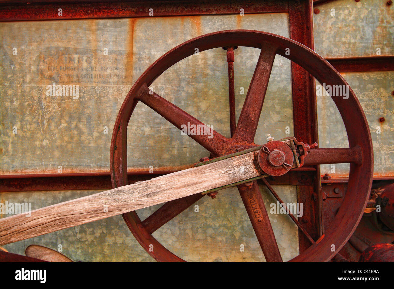 Ruota vecchia dettaglio/abstract Foto Stock