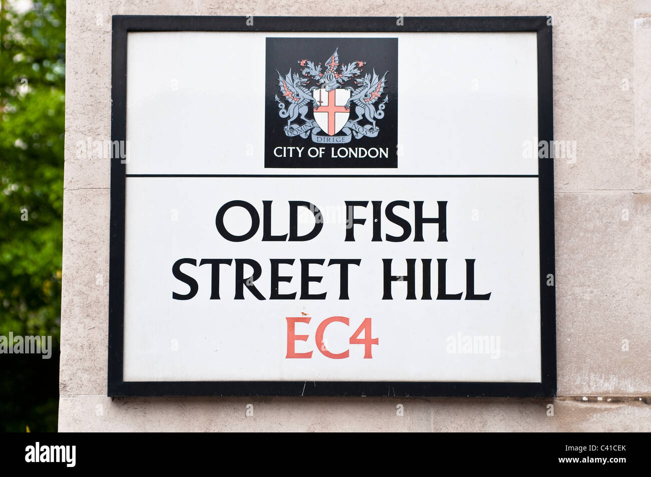 Vecchia strada di pesce Hill, EC4, City of London Foto Stock