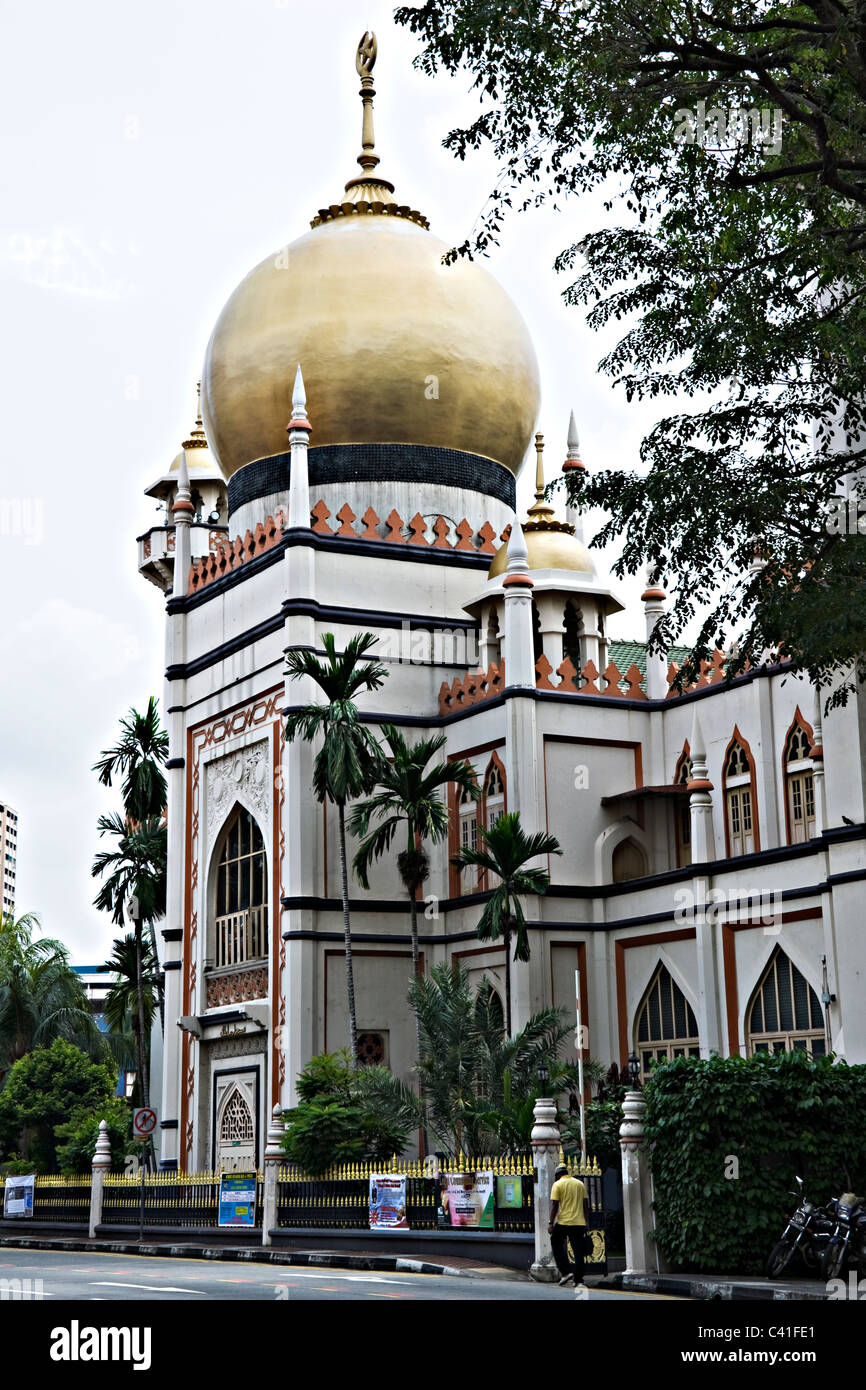 La cupola di Cipolla Masjid Sultan [la Moschea del Sultano] nel quartiere arabo di Singapore Repubblica di Singapore Asia Foto Stock