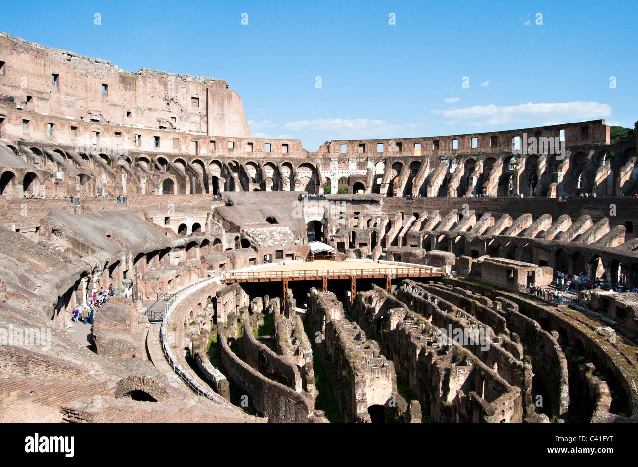 Vista interna del Colosseo - roma, Italia Foto Stock