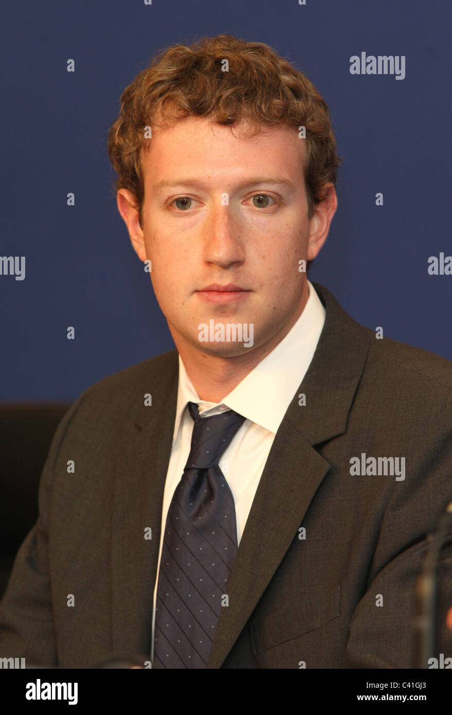 MARK ZUCKERBERG CEO e cofondatore di FACEBOOK 26 maggio 2011 INTERNATIONAL MEDIA CENTER DEAUVILLE FRANCIA Foto Stock