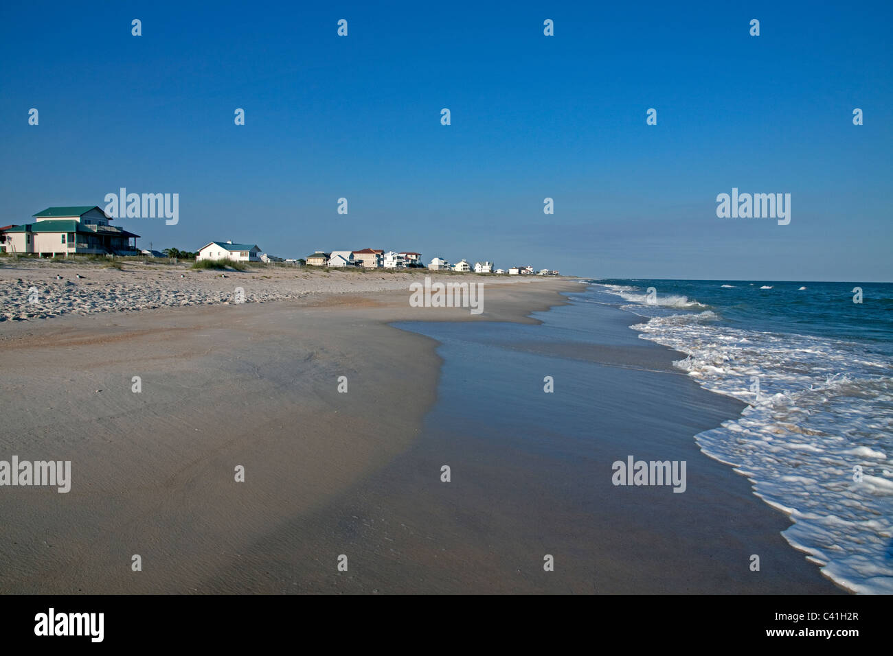 Sviluppo di alloggiamento lungo il Golfo del Messico St George Island Florida USA Foto Stock