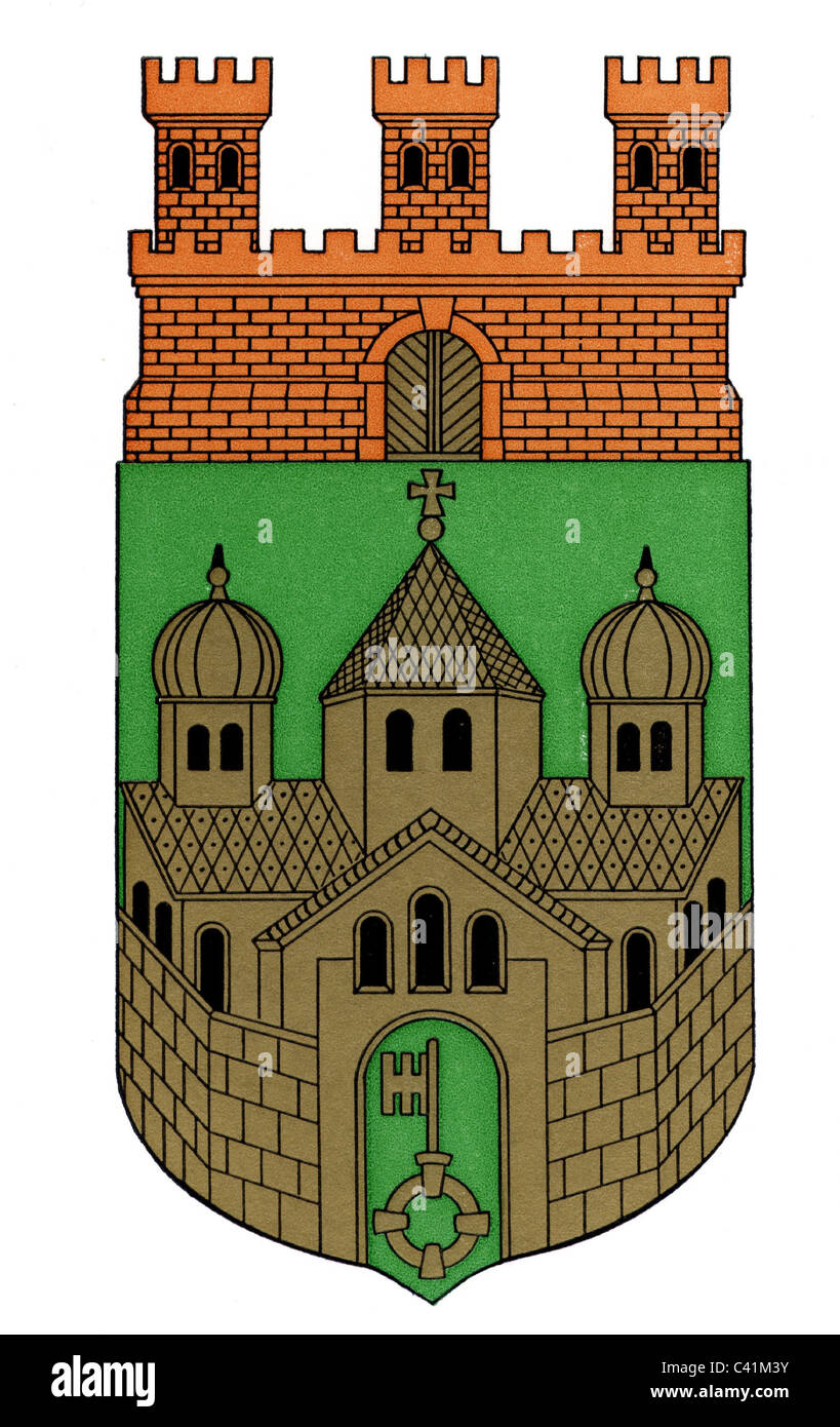 Stemma / emblemi, Recklinghausen, armi da città, Renania settentrionale-Vestfalia, Germania, diritti aggiuntivi-clearences-non disponibile Foto Stock