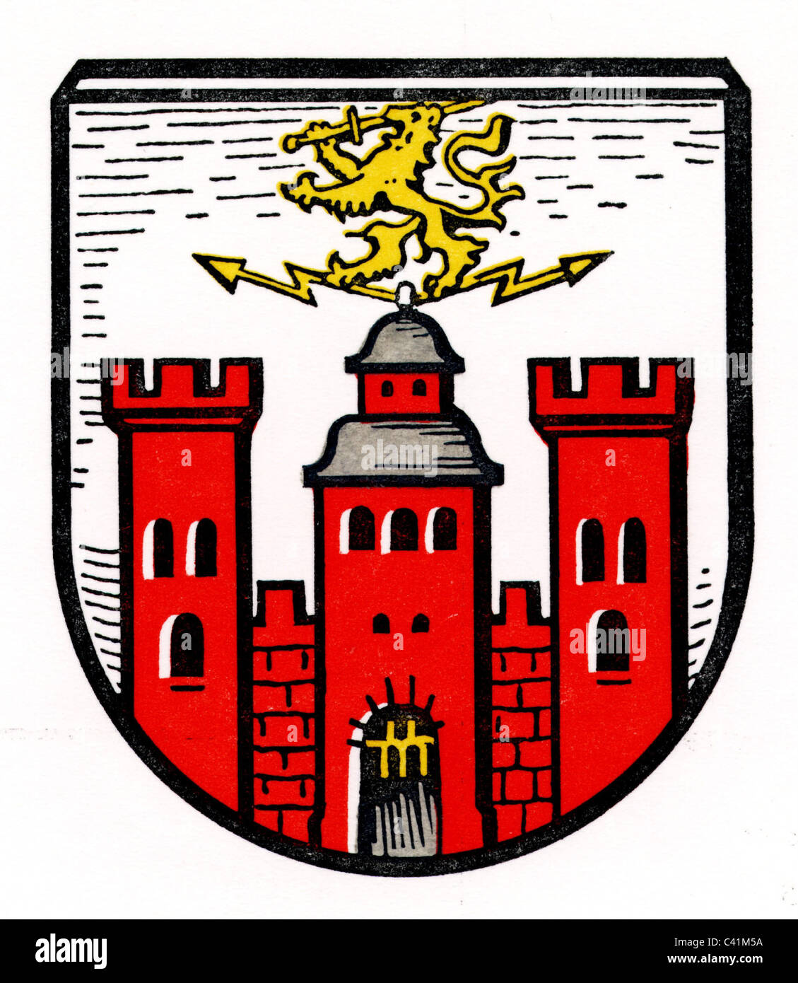 Stemma / emblemi, Pirmasens, armi da città, Renania-Palatinato, Germania, diritti aggiuntivi-clearences-non disponibile Foto Stock