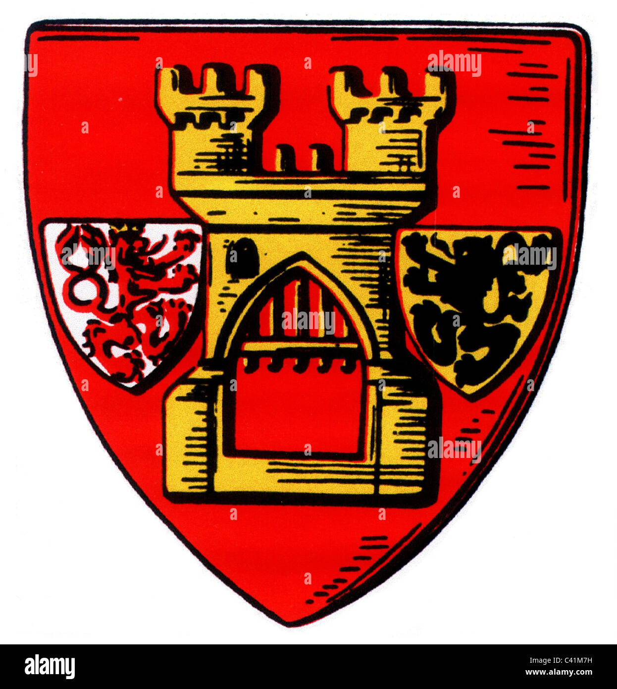 Stemma / emblemi, Euskirchen, armamenti urbani, Renania settentrionale-Vestfalia, Germania, diritti aggiuntivi-clearences-non disponibile Foto Stock