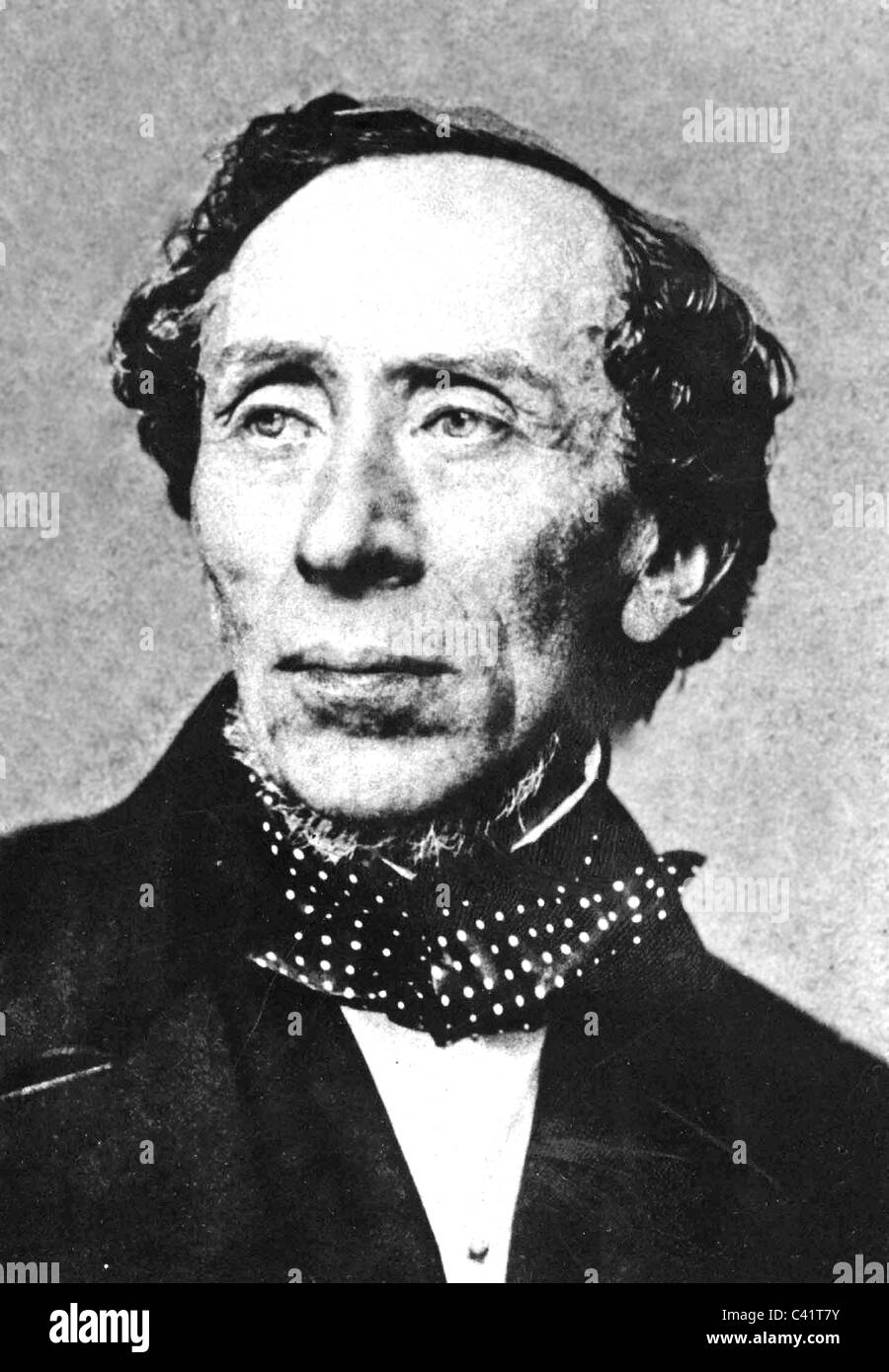 HANS Christian Andersen (1805-1875) autore danese e poeta circa 1865 Foto Stock