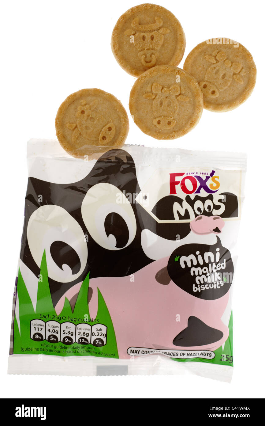 25 grammo mini borsa di Fox Moos mini di latte al malto biscotti Foto Stock