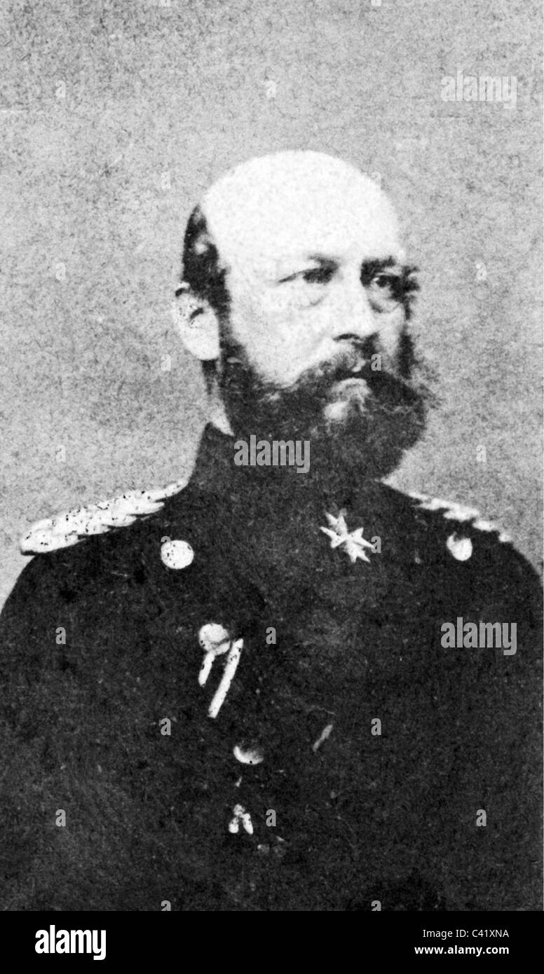 Friedrich Karl Nikolaus, 20,3. 1828 - 15.6.1885, Principe di Prussia, generale prussiano, ritratto, circa 1870, Foto Stock