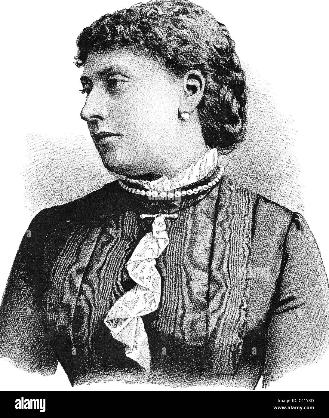 Battenberg, Beatrice principessa di, 14.4.1857 - 26.10.1944, ritratto, incisione in legno, fine 19th secolo, Foto Stock