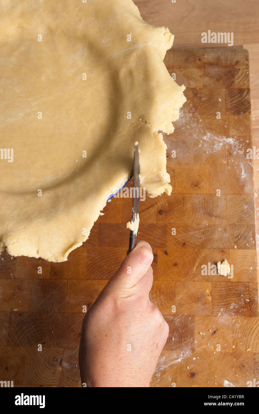 Preparare una pasta in caso di cottura cieco REGNO UNITO Foto Stock