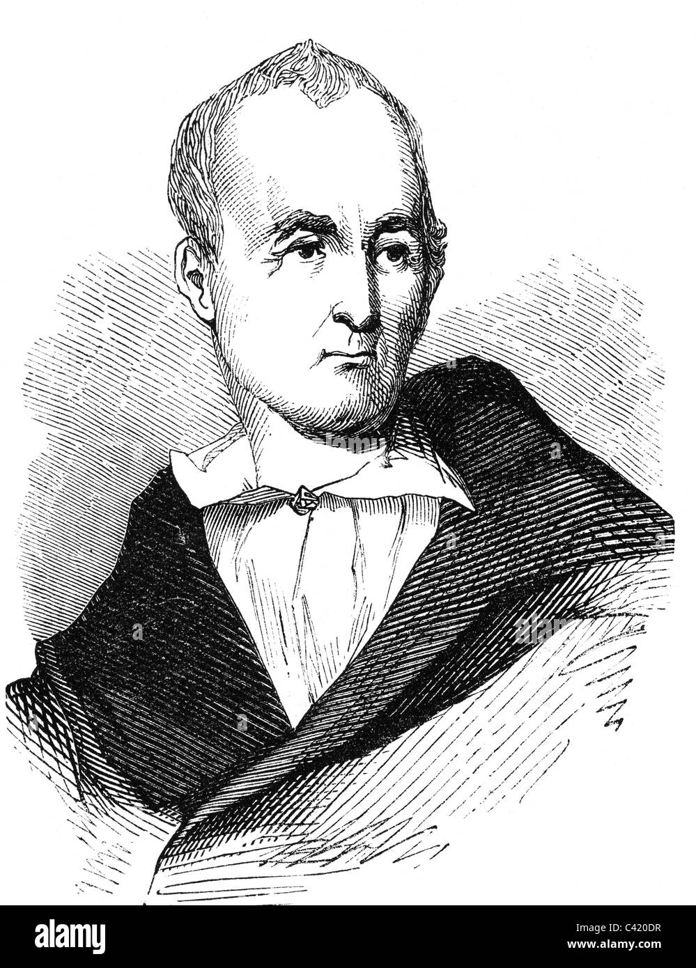 Houston, Samuel 'Sam', 2.3.1793 - 23 7.1863, generale e politico americano (Dem), presidente della Repubblica del Texas 22.10.1836 - 10.12.1838 e 13.12.1841 - 9.12.1844, ritratto, incisione in legno, 'Ilstrierte Chronik', Lipsia, 1844, Foto Stock