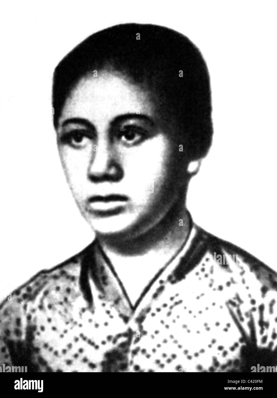 Kartini, Raden Ayu, 21.4.1879 - 17.9.1904, attivista per i diritti delle donne indonesiane, ritratto, circa 1900, Foto Stock