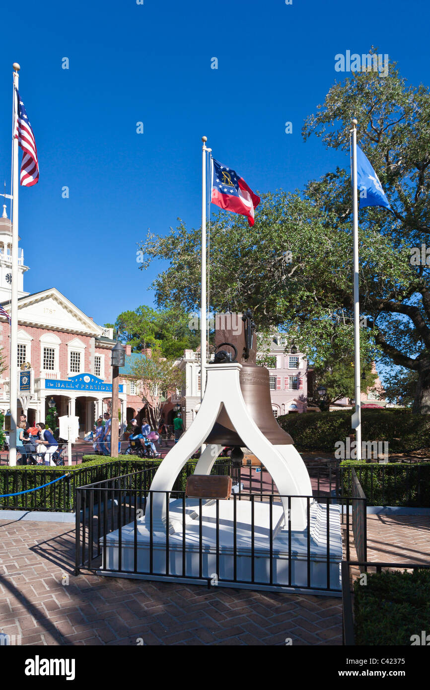 L'attrazione Liberty Bell nel Magic Kingdom a Disney World, Kissimmee, Florida Foto Stock