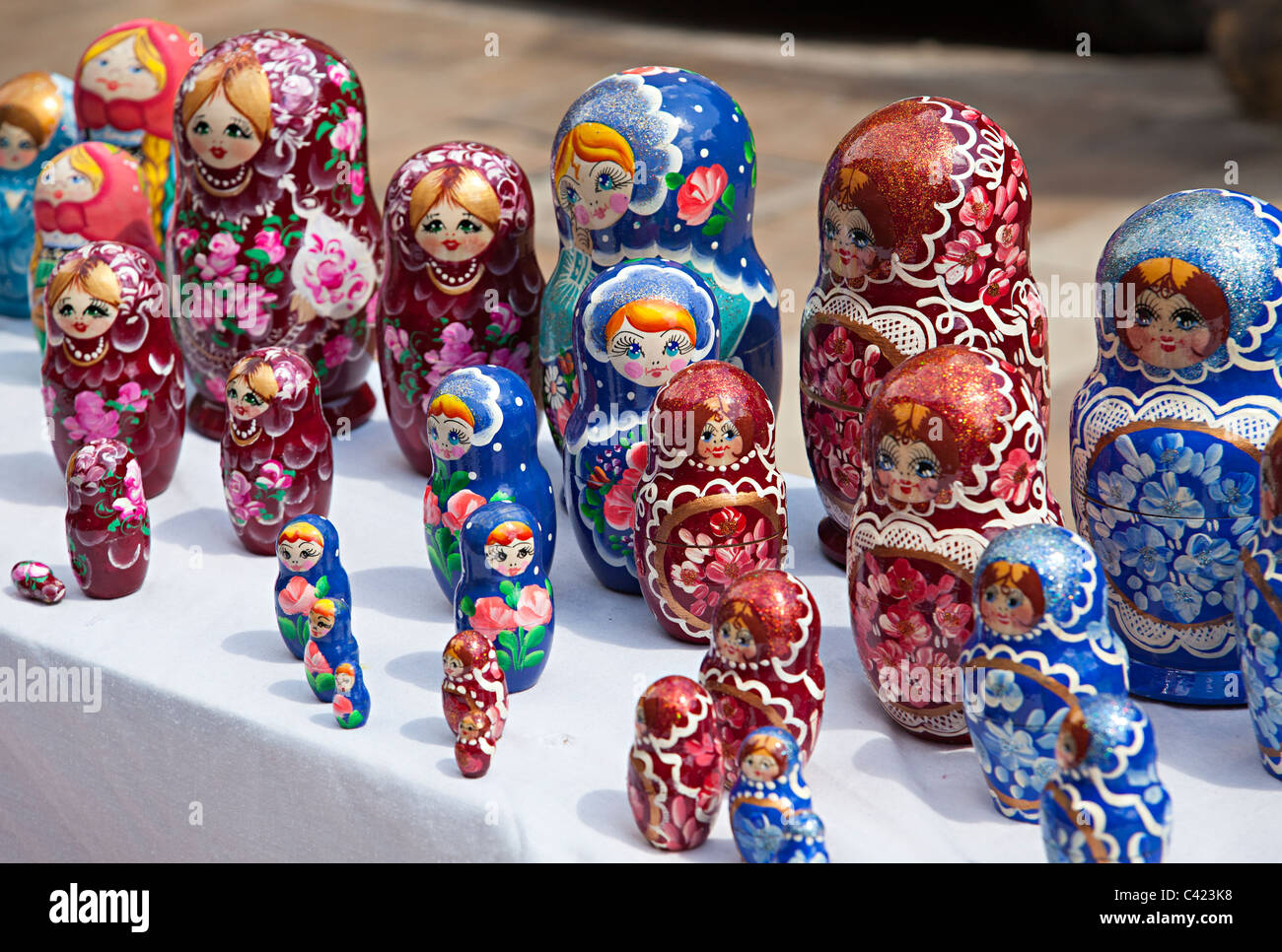 Le bambole russe in vendita Francia Foto Stock