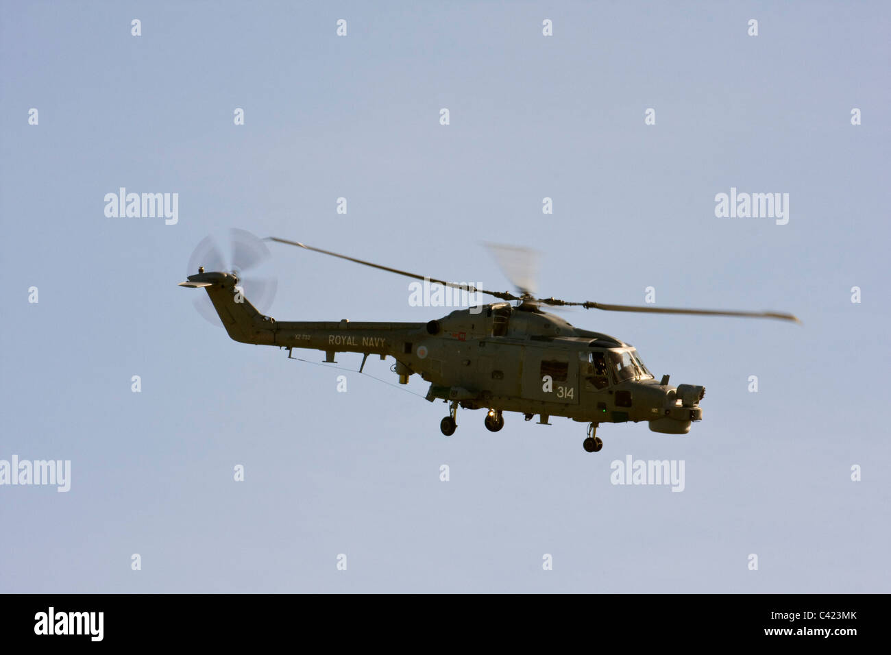 La lince ha.Mk.3 dalla Royal Navy team display i gatti neri a RAF Leuchars Airshow 2009, Fife, Scozia Foto Stock