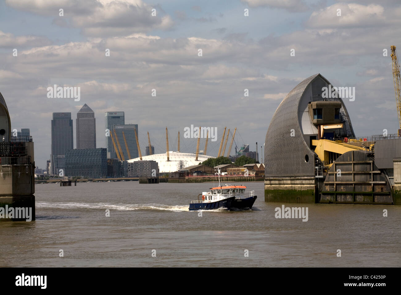 Thames Barrier Thames di Fiume charlton London Inghilterra England Foto Stock