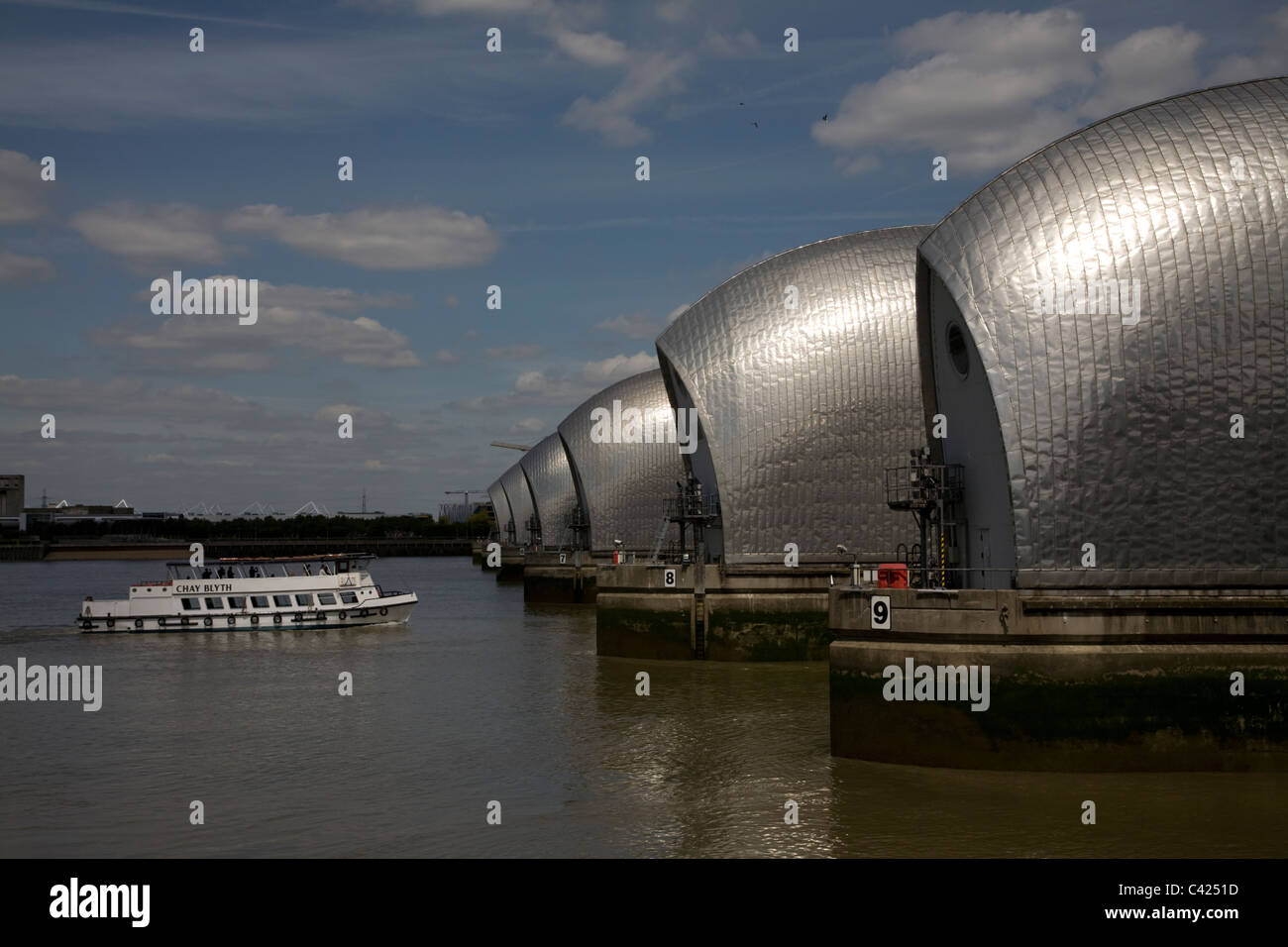 Thames Barrier Thames di Fiume charlton London Inghilterra England Foto Stock