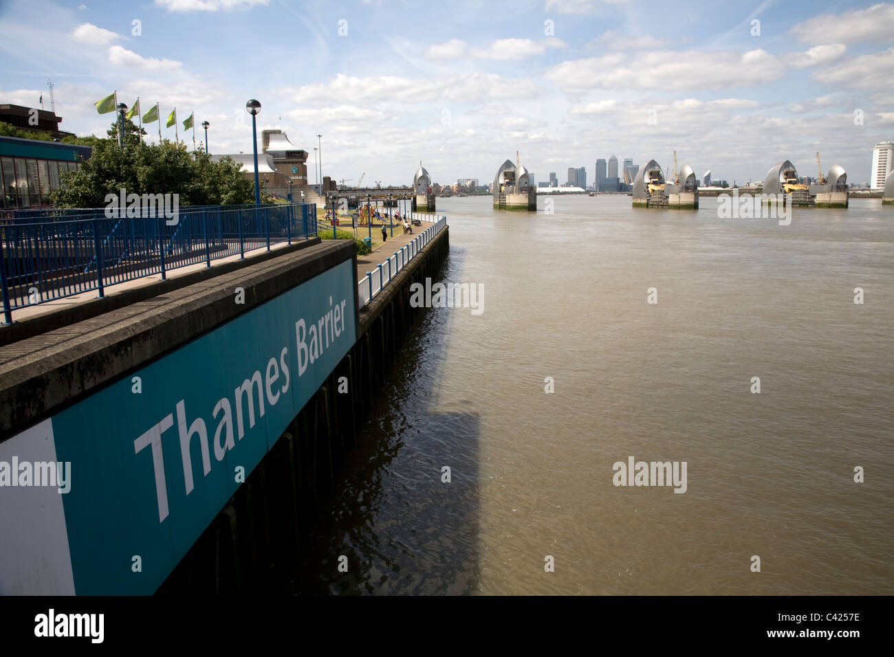 Thames Barrier Thames di Fiume charlton London Inghilterra England Foto Stock