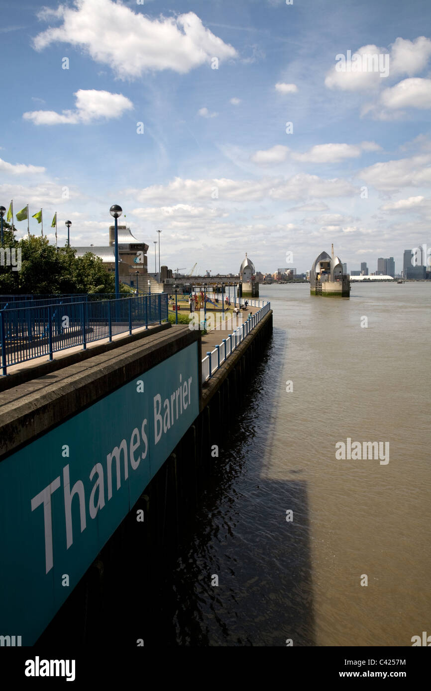 Thames Barrier Thames di Fiume charlton London Inghilterra England Foto Stock
