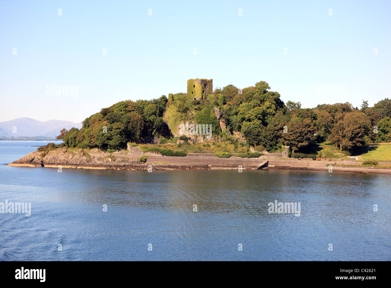 Dunollie Castello a Oban su la costa ovest della Scozia è stata l'ex sede della MacDougalls Foto Stock