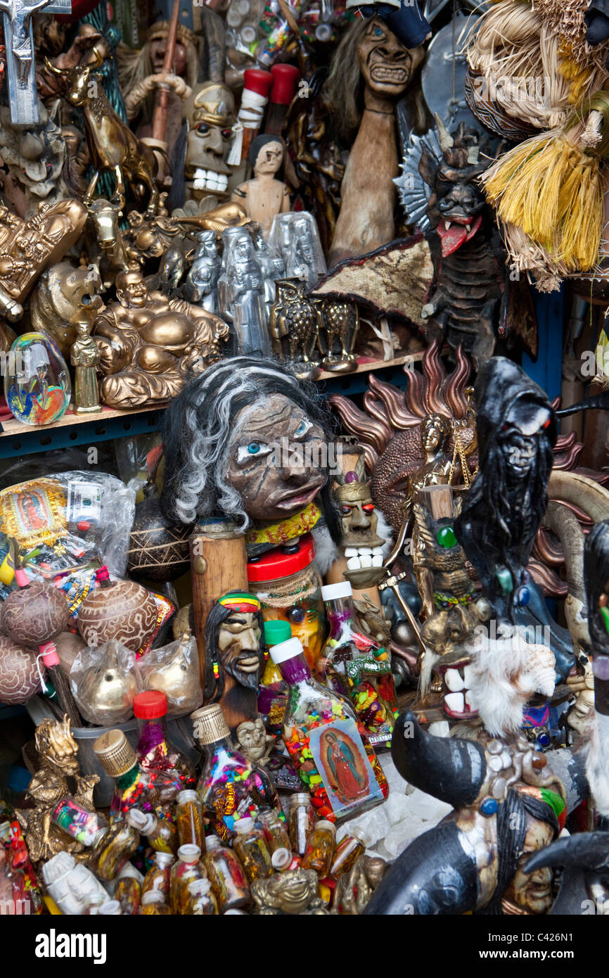 Il Perù, Chiclayo, stregoneria, Sciamano mercato. Foto Stock