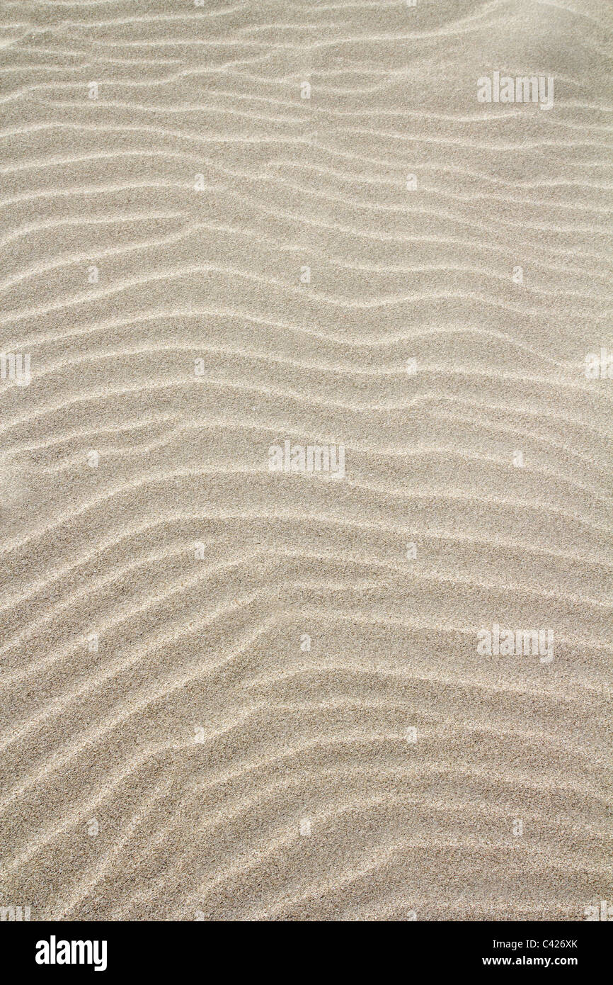 Isole Baleari ondulata onde di sabbia del deserto di pattern di sfondo texture Foto Stock