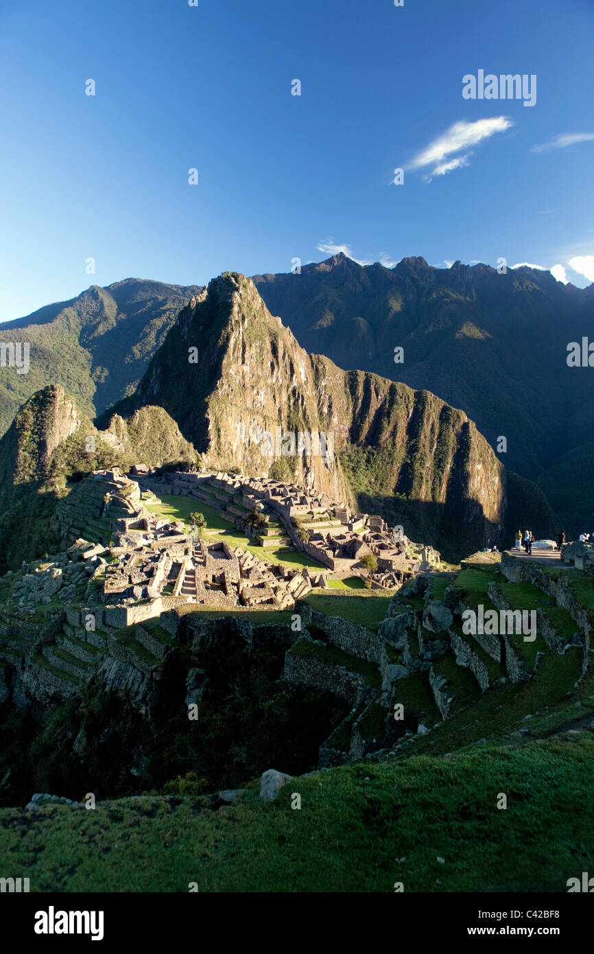 Il Perù, del XV secolo sito Inca situato a 2.430 metri (7,970 ft) sopra il livello del mare. Foto Stock