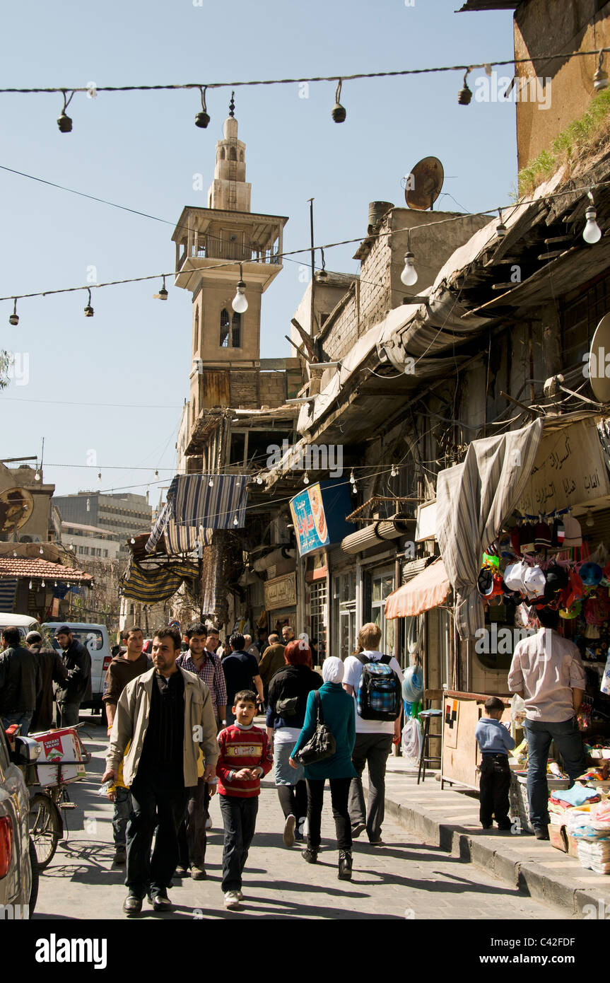 Vecchia Moschea moderna città City Central a Damasco in Siria Foto Stock