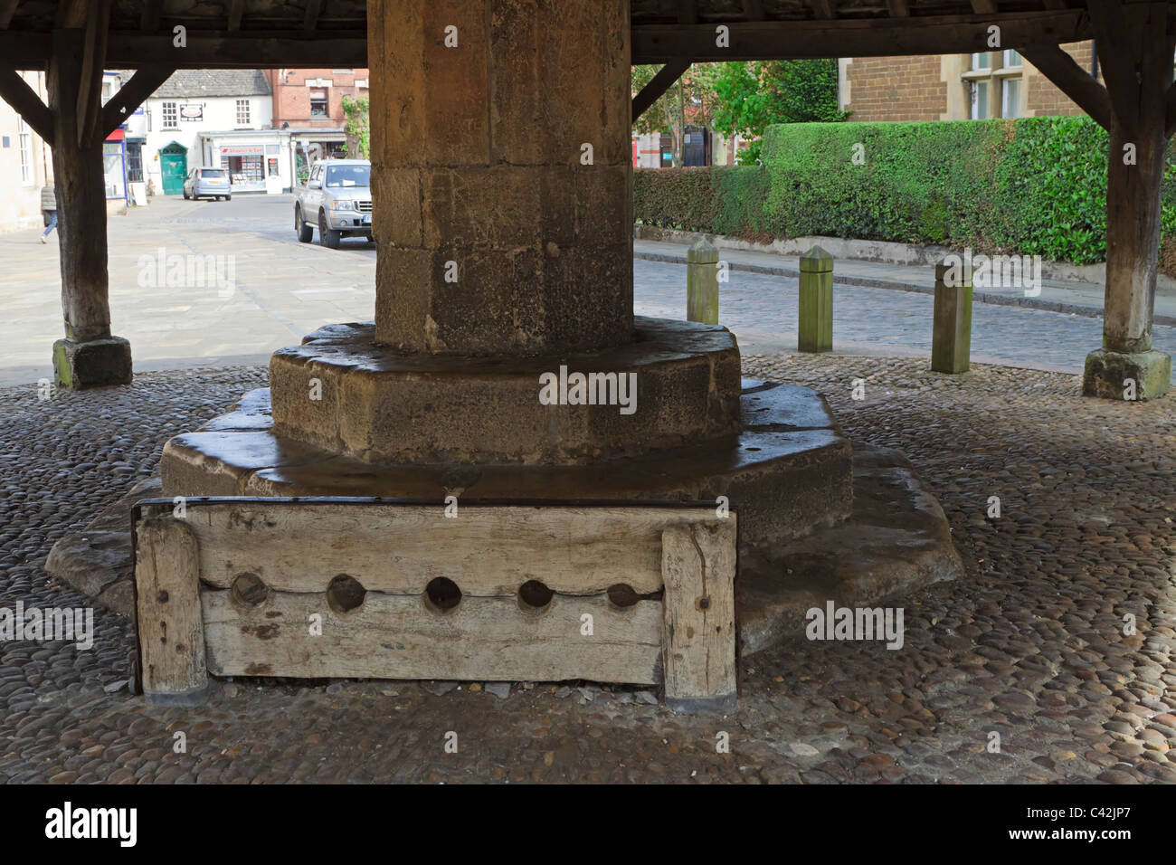 Il burro Croce, Oakham, Rutland. Noto anche come il mercato croce. Foto Stock