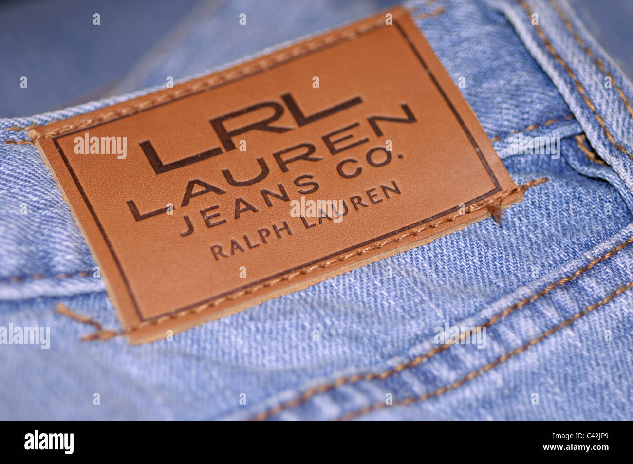 Etichetta di jeans, Marca Foto Stock