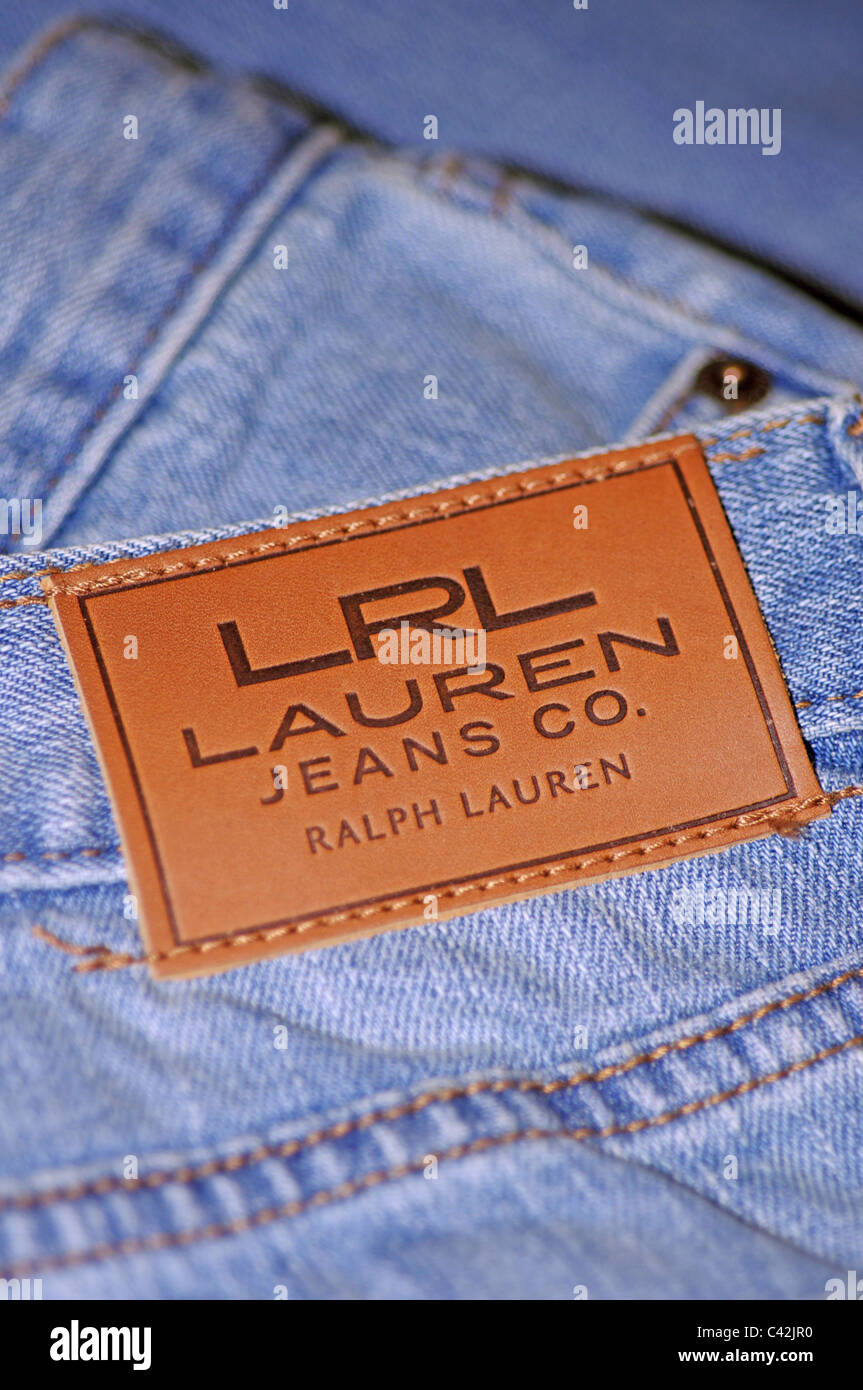 Etichetta di jeans, Marca Foto Stock