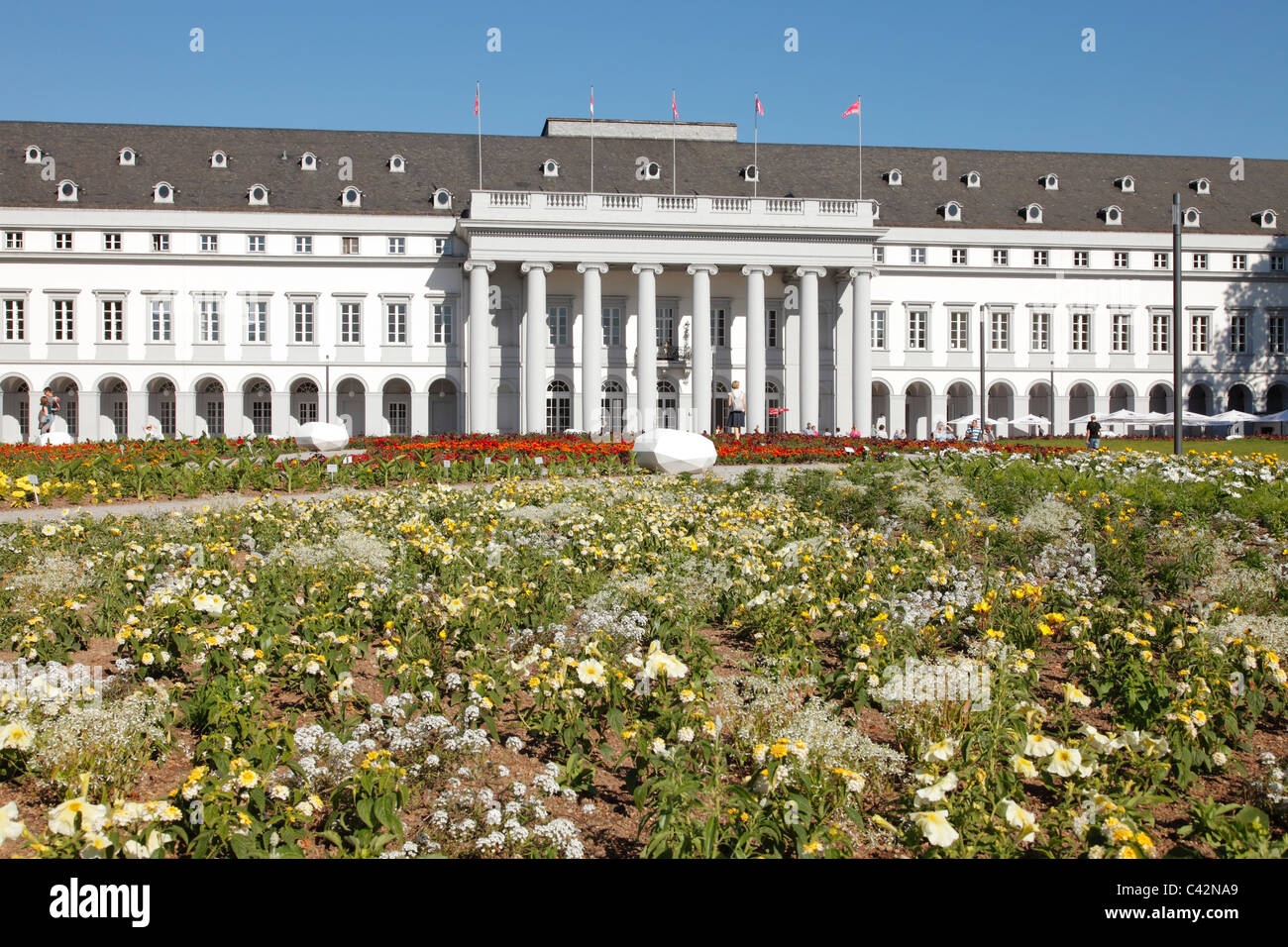 Palazzo del principe elettore di Treviri a Koblenz, Germania; Kurfürstliches Schloss a Koblenz zur BUGA 2011 Foto Stock