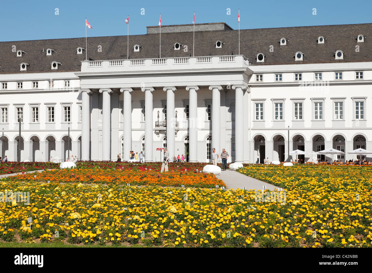 Palazzo del principe elettore di Treviri a Koblenz, Germania; Kurfürstliches Schloss a Koblenz zur BUGA 2011 Foto Stock