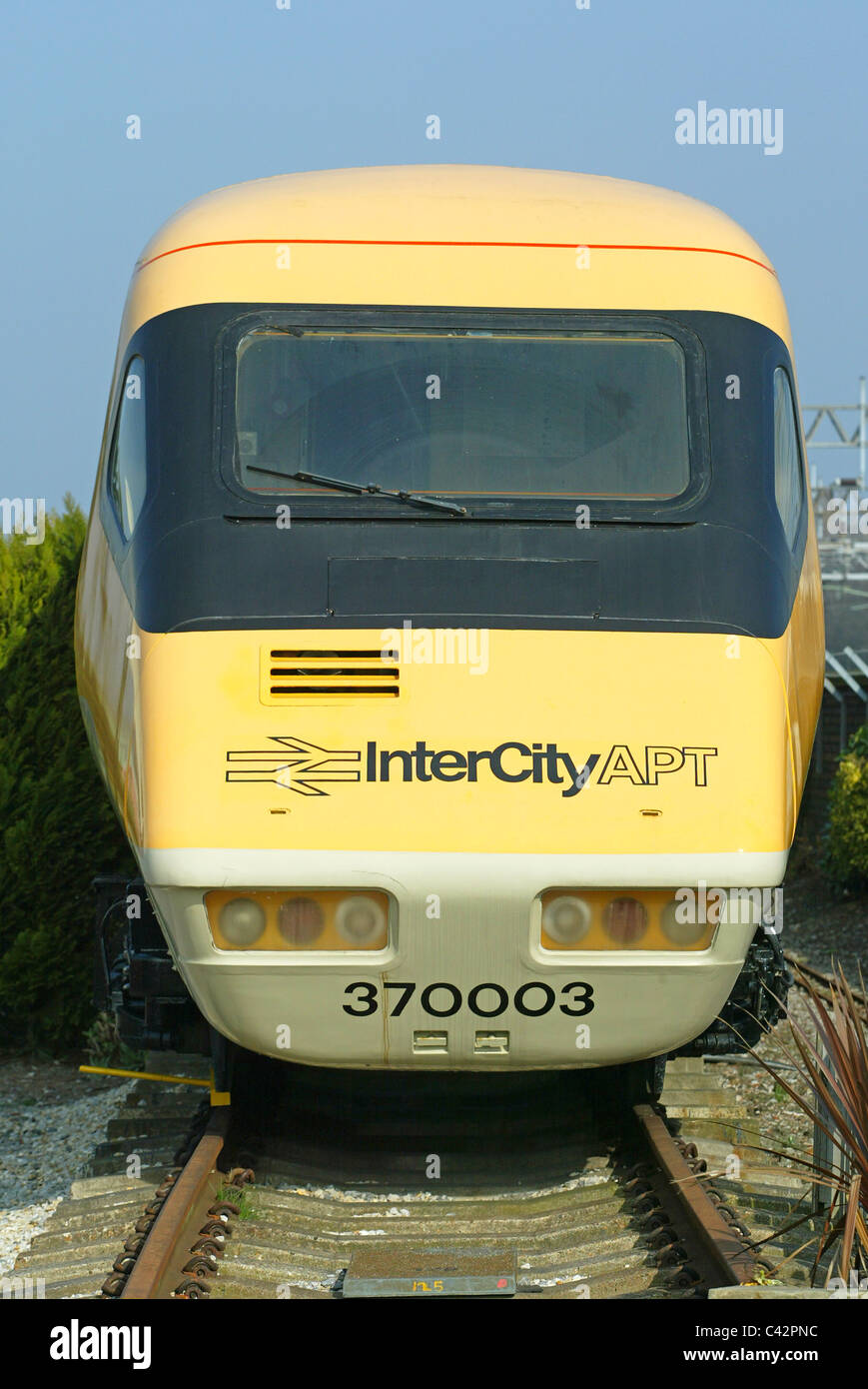 APT, anticipo treno passeggeri, motori a vapore, classe 31. Il Crewe Heritage Centre, ex stazione ferroviaria di Crewe Età è una ferrovia mu Foto Stock