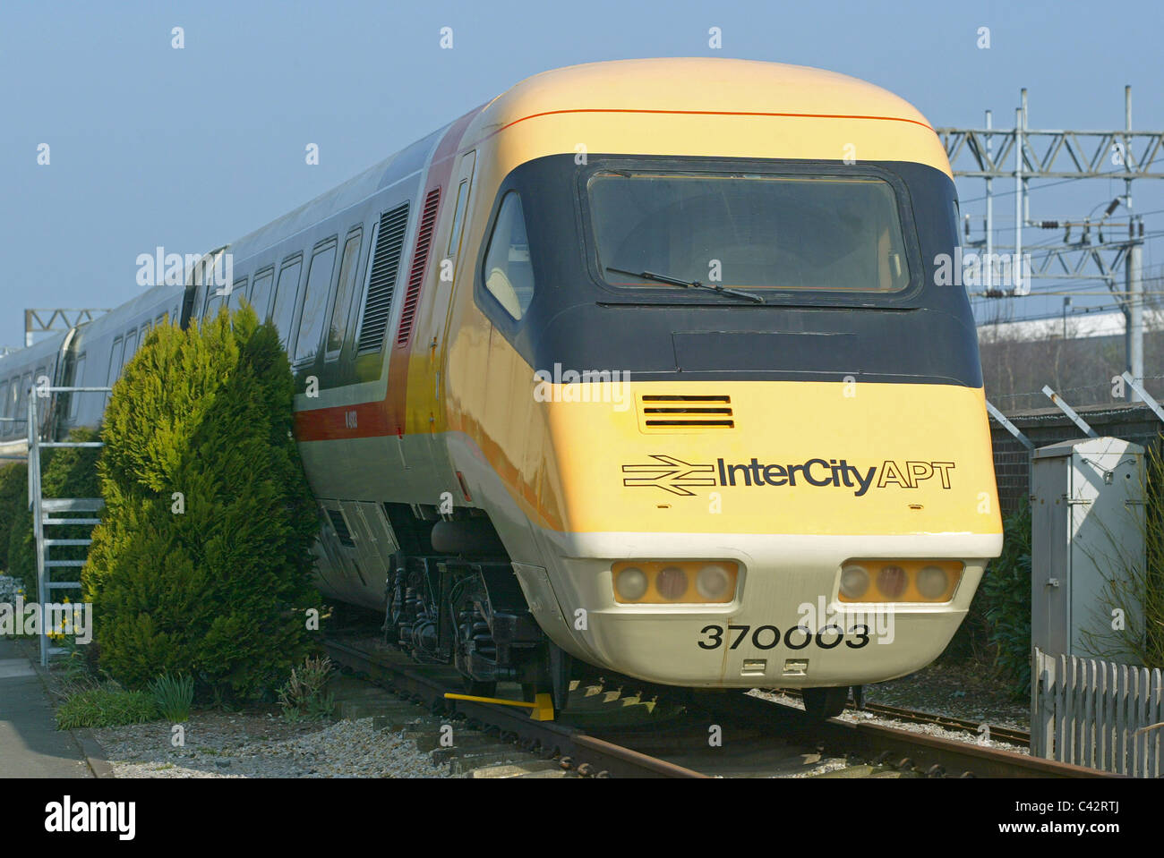 APT, anticipo treno passeggeri, motori a vapore, classe 31. Il Crewe Heritage Centre, ex stazione ferroviaria di Crewe Età è una ferrovia mu Foto Stock