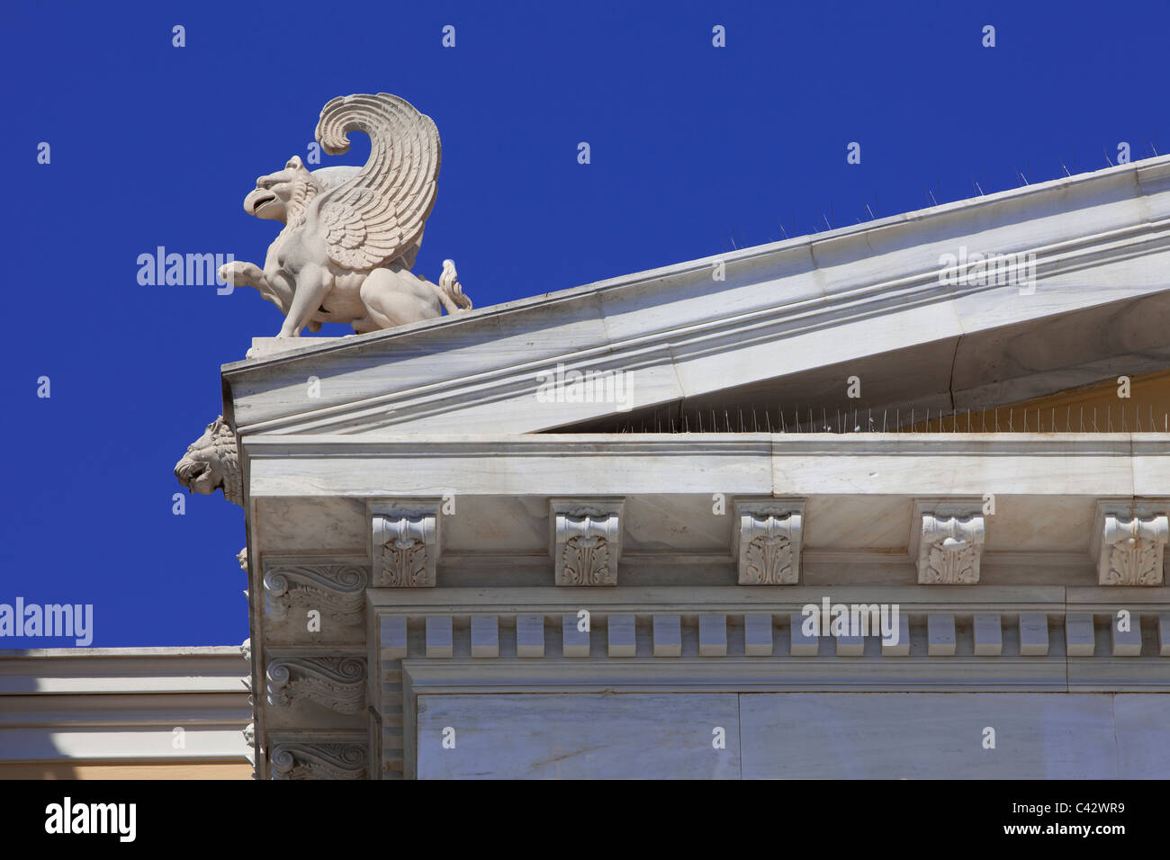 Dettaglio dell'edificio Zappeion presso i Giardini Nazionali di Atene, Grecia Foto Stock