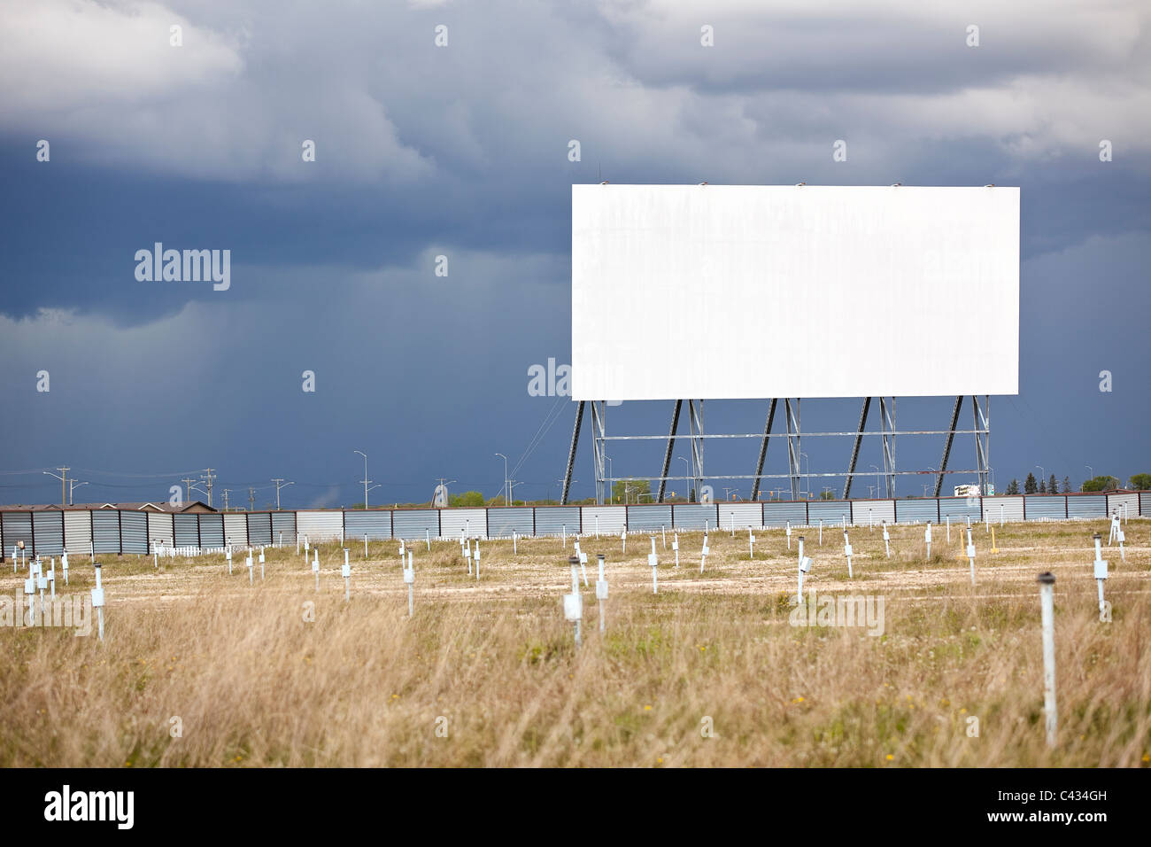 Una unità esterna in teatro, chiuso. Winnipeg, Manitoba, Canada. Foto Stock