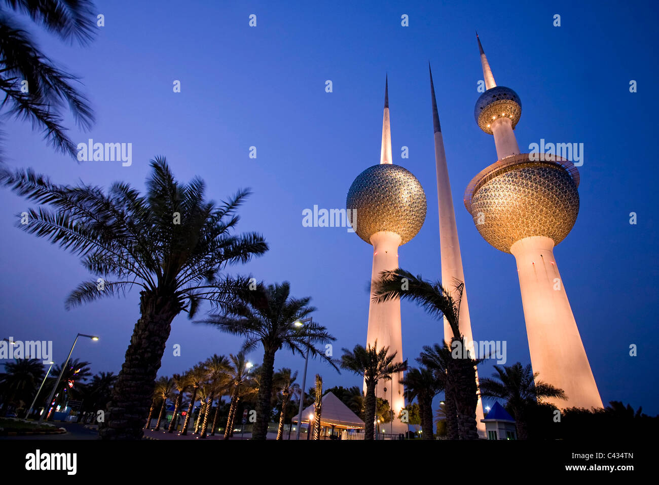 Kuwait Towers, Kuwait City, Kuwait Foto Stock