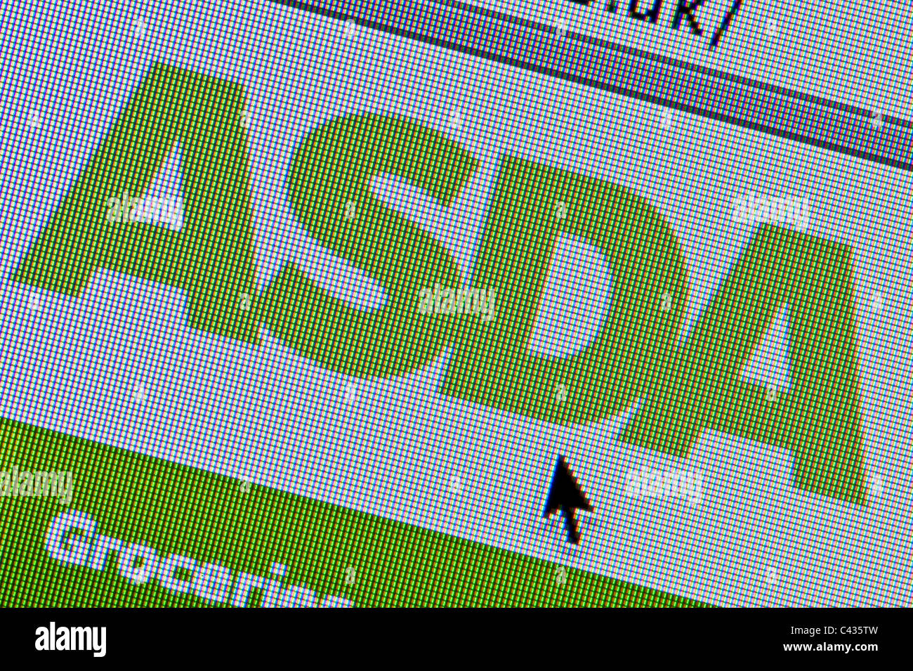 Close up Asda logo come visto sul suo sito web. (Solo uso editoriale: -print, TV, e-book e Redazione sito web). Foto Stock