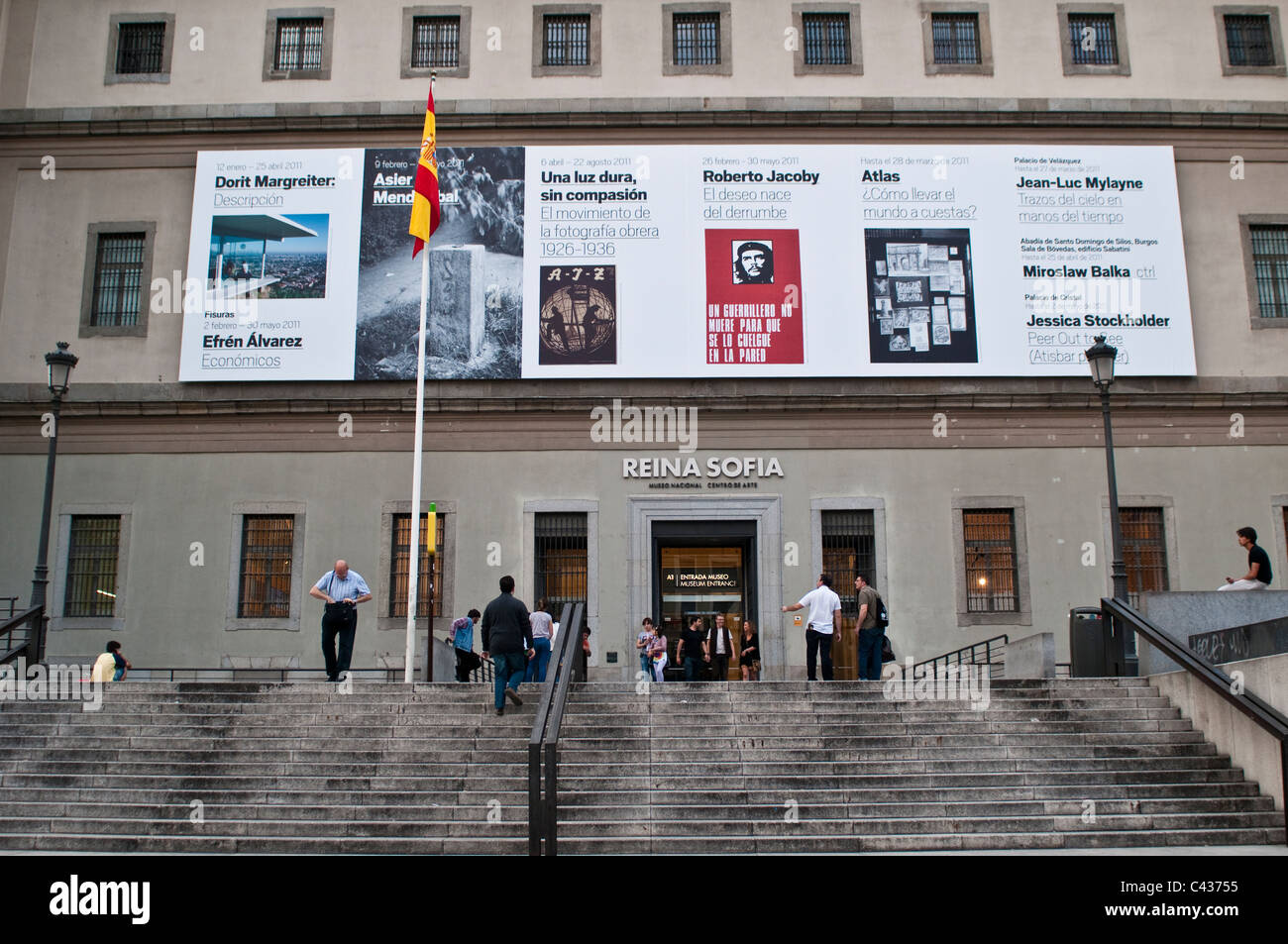 Ingresso principale, il Museo Reina Sofía, Regina Sofia Museum, Madrid, Spagna Foto Stock