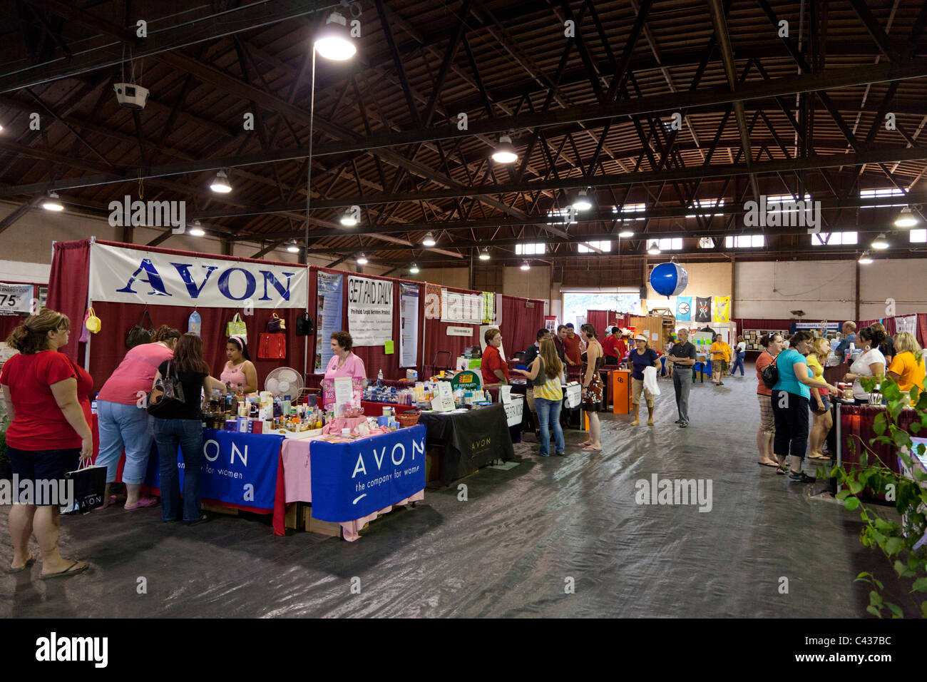 Gli espositori di Benton County Fair Corvallis Oregon USA Foto Stock
