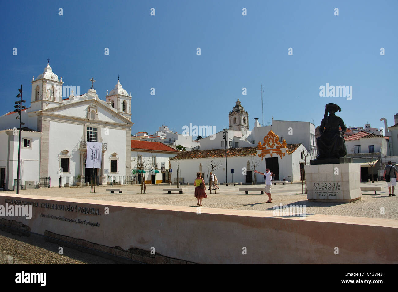 Praca da Republica, Lagos, Lagos comune, distretto di Faro, regione di Algarve, PORTOGALLO Foto Stock