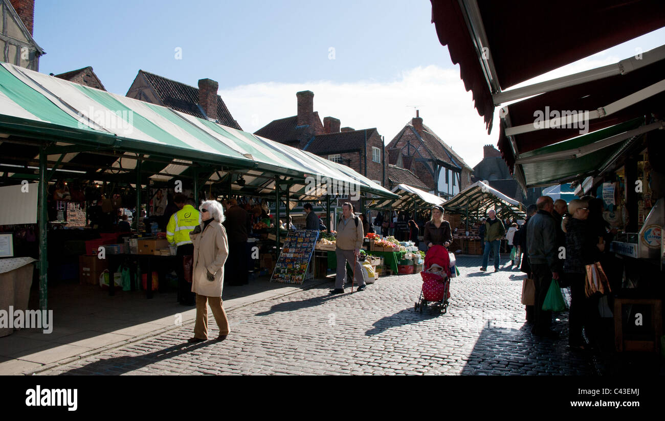 York Shambles market Foto Stock