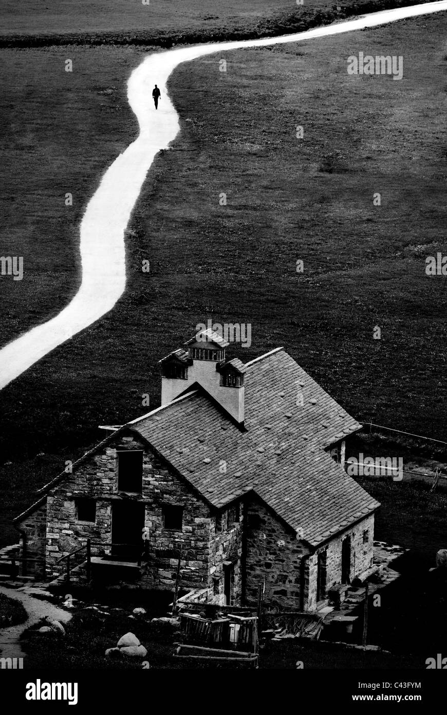 Devero Alpi, Italia. Pista di montagna Foto Stock