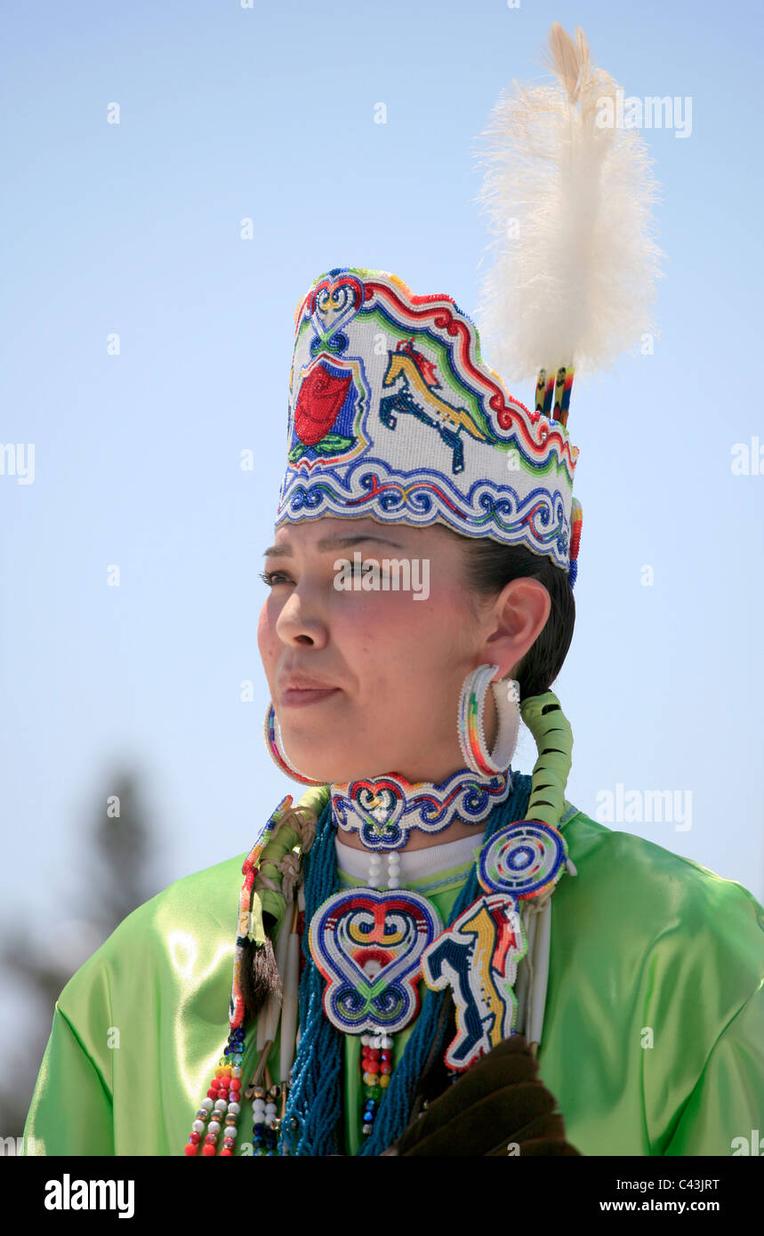 El Paso, Texas, Stati Uniti d'America - Ysleta del Sur powwow organizzata dall'Tigua tribù. Foto Stock