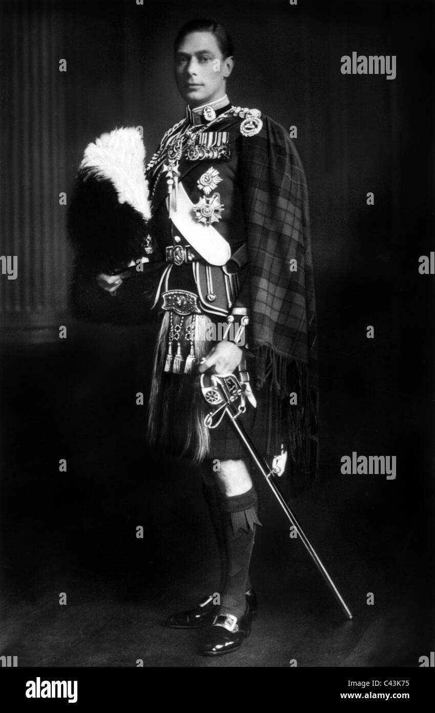 KING GEORGE VI FAMIGLIA REALE RE DI INGHILTERRA 25 marzo 1937 indicativi data Foto Stock