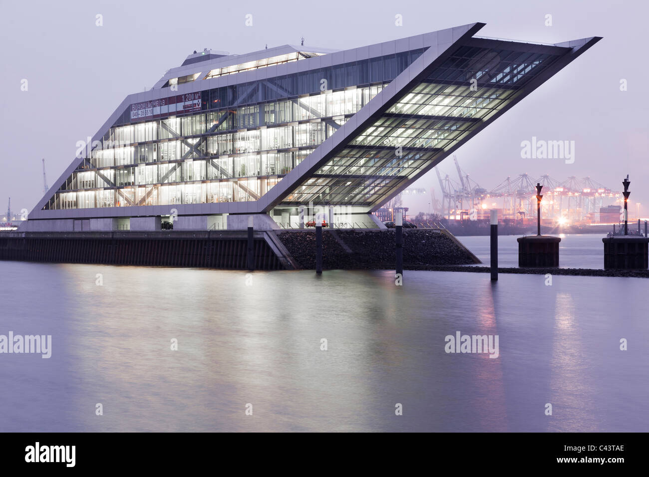 Architettura, messenger, ufficio casa, Germania, dock terra, Elba, la costruzione, la costruzione, il porto, porto di Amburgo, Hanseatic Foto Stock